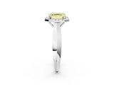 White gold Fancy Yellow Asscher  Cut Halo Solitaire Engagement Ring with Square Band and Four-Prong Setting_14