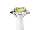 White gold Fancy Yellow Asscher  Cut Halo Solitaire Engagement Ring with Square Band and Four-Prong Setting_17