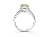 White gold Fancy Yellow Asscher Cut Solitaire Diamond Ring with Six-Prong Setting and Classic Band_52