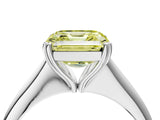 White gold Fancy Yellow Asscher Cut Solitaire Diamond Ring with Six-Prong Setting and Classic Band_53