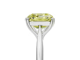 White gold Fancy Yellow Asscher Cut Solitaire Diamond Ring with Six-Prong Setting and Classic Band_54