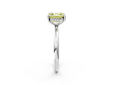 White gold Fancy Yellow Asscher  Cut Solitaire Engagement Ring with Four-Prong Setting and Classic Band_19
