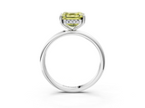 White gold Fancy Yellow Asscher  Cut Solitaire Engagement Ring with Four-Prong Setting and Classic Band_20