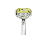 White gold Fancy Yellow Asscher  Cut Solitaire Engagement Ring with Four-Prong Setting and Classic Band_22