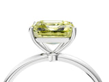 White gold Fancy Yellow Asscher  Cut Solitaire Engagement Ring with Thin Band and Four-Prong Setting_24