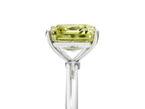 White gold Fancy Yellow Asscher  Cut Solitaire Engagement Ring with Thin Band and Four-Prong Setting_25