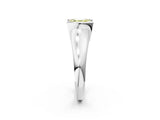 White gold Fancy Yellow Asscher Cut Solitaire Tension Set Diamond Ring with Split Shank Band_35