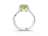 White gold Fancy Yellow Asscher Cut Solitaire Tension Set Diamond Ring with Split Shank Band_51