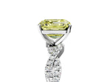 White gold Fancy Yellow Asscher Cut Solitaire Twisted Pave Band with Four-Prong Setting_20
