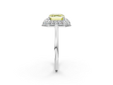 White gold Fancy Yellow Asscher  Halo Diamond Engagement Ring with Solitaire Band and Four-Prong Setting_18