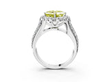 White gold Fancy Yellow Asscher  Halo Diamond Engagement Ring with Split Shank and Prong Setting_48