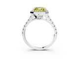 White gold Fancy Yellow Asscher  Halo Pavé Diamond Engagement Ring with Four-Prong Setting_29