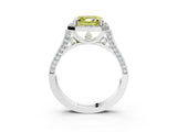 White gold Fancy Yellow Asscher  Halo Pave Split Shank Prong Setting Ring_53
