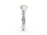 White gold Fancy Yellow Asscher  Solitaire Bezel-Set Diamond Ring with Channel-Set Band_19