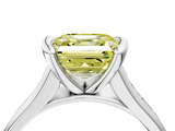 White gold Fancy Yellow Asscher  Solitaire Bezel-Set Diamond Ring with Channel-Set Band_21