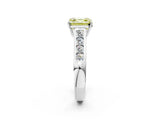 White gold Fancy Yellow Asscher  Solitaire Channel-Set Diamond Engagement Ring with Four-Prong Setting_34