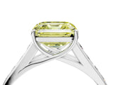 White gold Fancy Yellow Asscher  Solitaire Channel-Set Diamond Engagement Ring with Four-Prong Setting_35