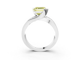 White gold Fancy Yellow Asscher  Solitaire Channel-Set Split Shank Ring with Tension Prong Setting_6
