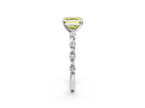 White gold Fancy Yellow Asscher  Solitaire Marquise Side Stone Prong Setting Ring_19
