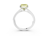 White gold Fancy Yellow Asscher  Solitaire Pavé Band with Four-Prong Setting_37