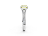 White gold Fancy Yellow Asscher  Solitaire Pave Split Shank Engagement Ring with Six-Prong Setting_18