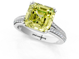 White gold Fancy Yellow Asscher  Solitaire Pave Split Shank Engagement Ring with Six-Prong Setting_18