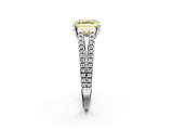 White gold Fancy Yellow Asscher  Solitaire Split Shank Pavé Diamond Engagement Ring_37