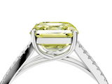 White gold Fancy Yellow Asscher  Solitaire Split Shank Pavé Diamond Engagement Ring_39