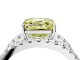 White gold Fancy Yellow Asscher  Solitaire Split Shank Pave Diamond Ring_51