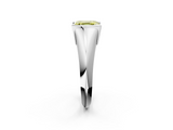 White gold Fancy Yellow Asscher  Solitaire Tension Set Diamond Ring_39