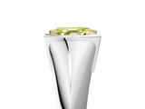 White gold Fancy Yellow Asscher  Solitaire Tension Set Diamond Ring_42