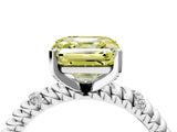 White gold Fancy Yellow Asscher  Solitaire Twisted Band Prong Set Engagement Ring_69