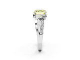 White gold Fancy Yellow Asscher  Solitaire Twisted Band with Prong Setting_21