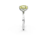 White gold Fancy Yellow Asscher  and Emerald Cut Toi Moi Ring with Prong Setting_66