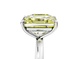 White gold Fancy Yellow Asscher  and Emerald Cut Toi Moi Ring with Prong Setting_69