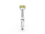 White gold Fancy Yellow Cushion  Brilliant Channel-Set Solitaire Ring with Four-Prong Setting_39