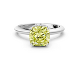 White gold Fancy Yellow Cushion  Brilliant Solitaire Engagement Ring with Six-Prong Setting and Classic Band_20