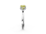 White gold Fancy Yellow Cushion  Brilliant Solitaire Engagement Ring with Six-Prong Setting and Classic Band_22