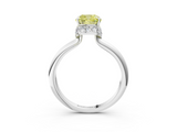 White gold Fancy Yellow Cushion  Brilliant Solitaire Engagement Ring with Six-Prong Setting and Classic Band_23