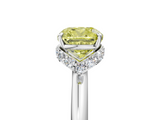 White gold Fancy Yellow Cushion  Brilliant Solitaire Engagement Ring with Six-Prong Setting and Classic Band_25