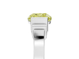 White gold Fancy Yellow Cushion Cut Brilliant Solitaire Diamond Ring with Channel Set Band and Bar Prong Setting_23