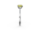 White gold Fancy Yellow Cushion  Cut Channel Set Solitaire Engagement Ring with Four-Prong Setting_227