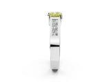 White gold Fancy Yellow Cushion Cut Cut Channel Set Solitaire Ring with Four-Prong Setting_14