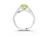 White gold Fancy Yellow Cushion Cut Cut Pave Split Shank Engagement Ring with Four-Prong Setting_15