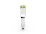 White gold Fancy Yellow Cushion Cut Diamond Channel Set Solitaire Ring with Four-Prong Setting_37