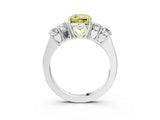 White gold Fancy Yellow Cushion  Cut Diamond Five-Stone Prong Set White Gold Ring_35