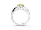 White gold Fancy Yellow Cushion Cut Diamond Halo Split Shank Engagement Ring_72