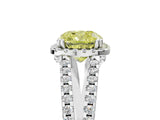 White gold Fancy Yellow Cushion Cut Diamond Halo Split Shank Engagement Ring_74
