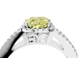 White gold Fancy Yellow Cushion Cut Diamond Halo Split Shank Engagement Ring_79