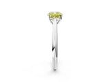 White gold Fancy Yellow Cushion Cut Diamond Solitaire Engagement Ring with Cathedral Setting and Four-Prong Mount_220